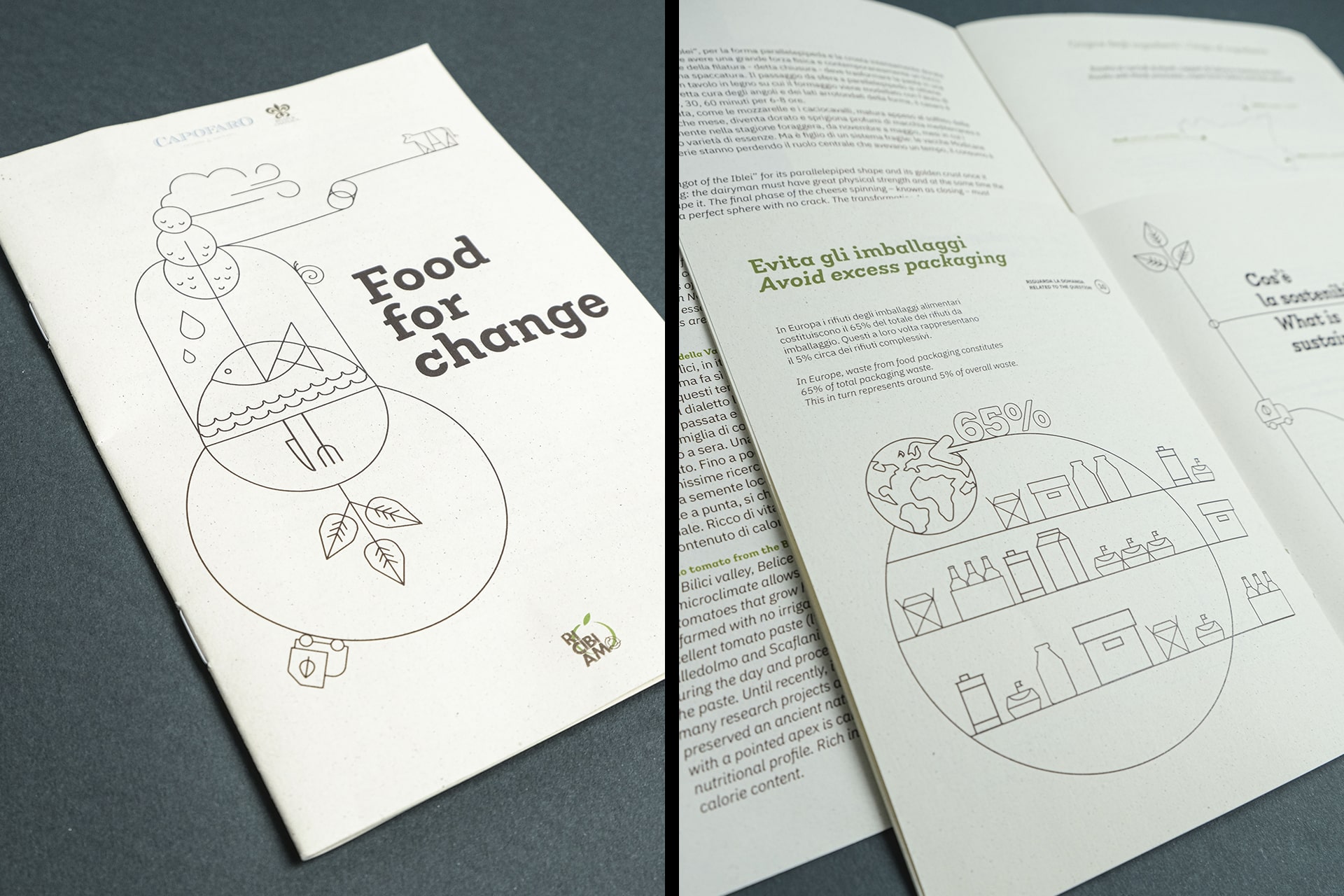Brochure sostenibilità | Food for Change | Capofaro | Tasca d'Almerita